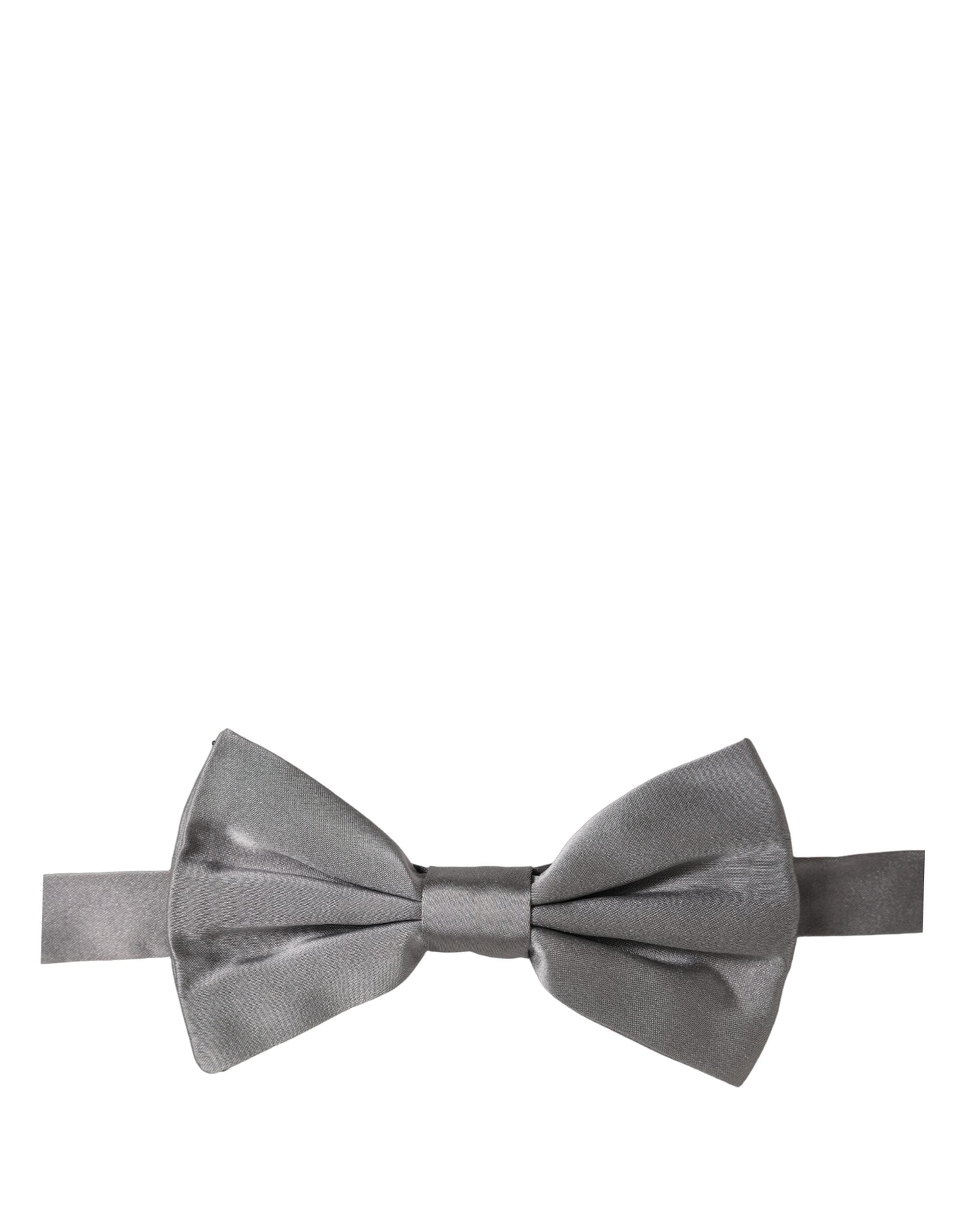 Dolce & Gabbana Herren Fliege aus 100% Seide, verstellbar, in Grau
