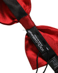 Dolce & Gabbana Herren Schwarze Rote Seiden Fliege Verstellbar