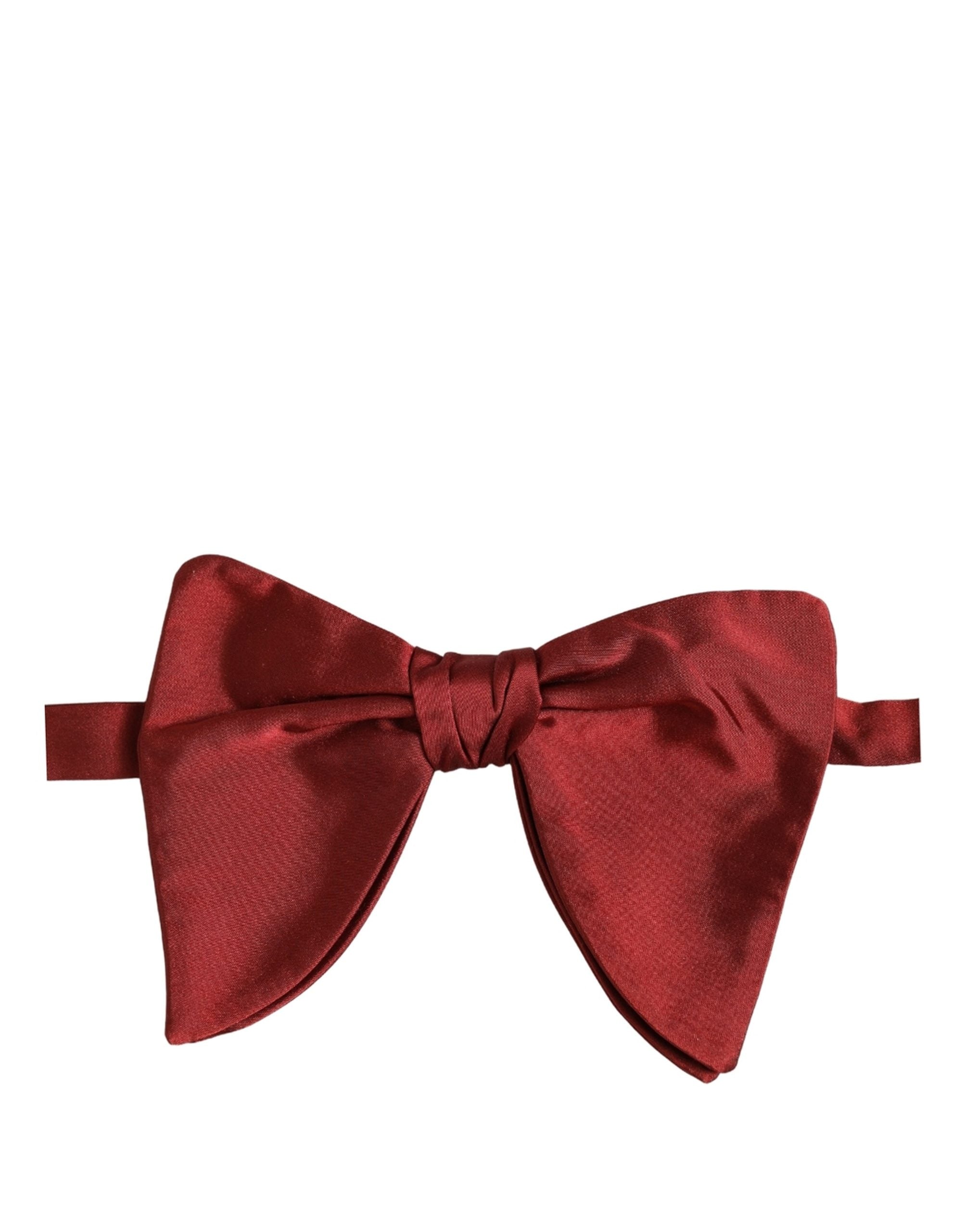 Dolce & Gabbana Herren-Papillon aus 100 % Seide in Rot, verstellbar