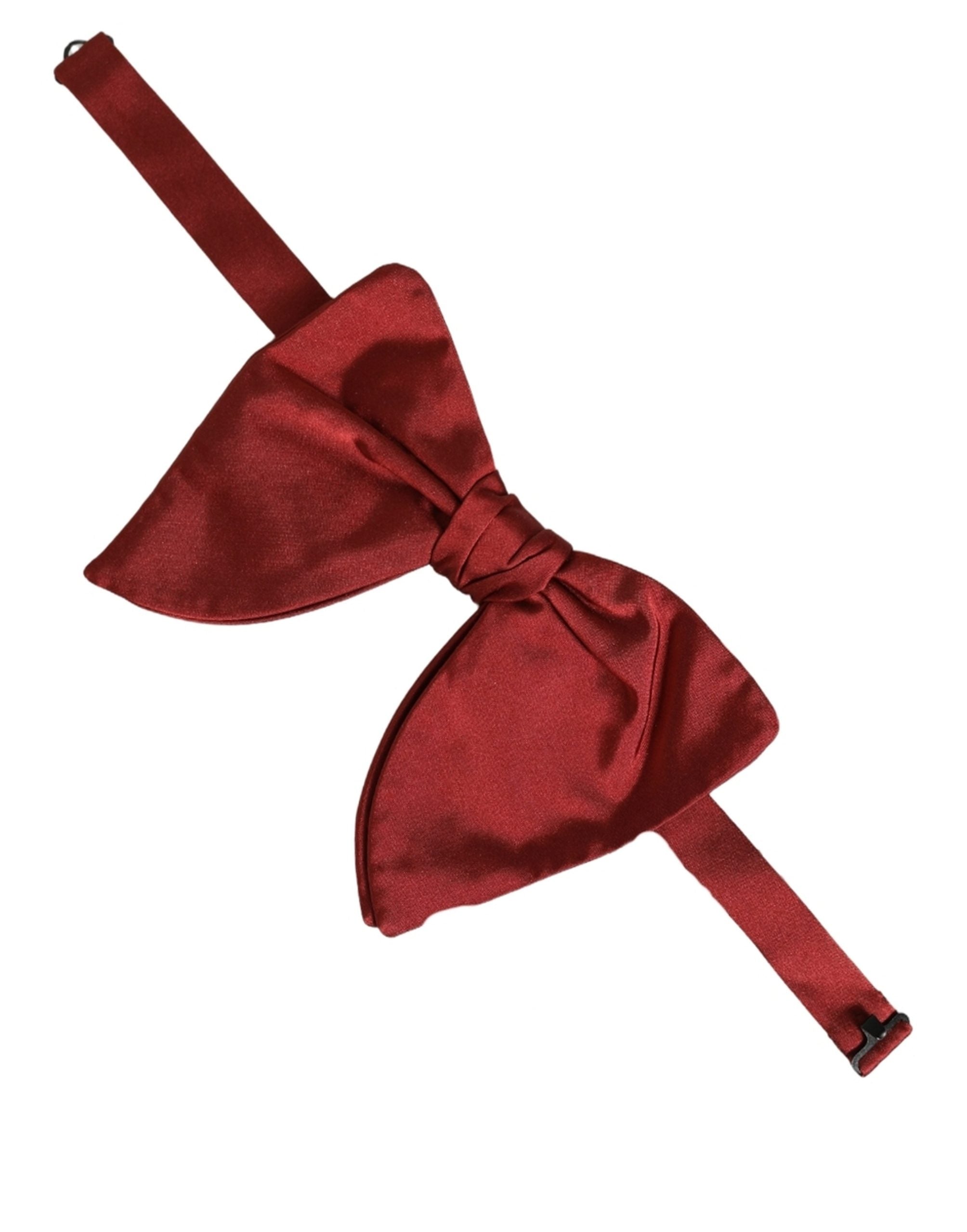 Dolce & Gabbana Herren-Papillon aus 100 % Seide in Rot, verstellbar