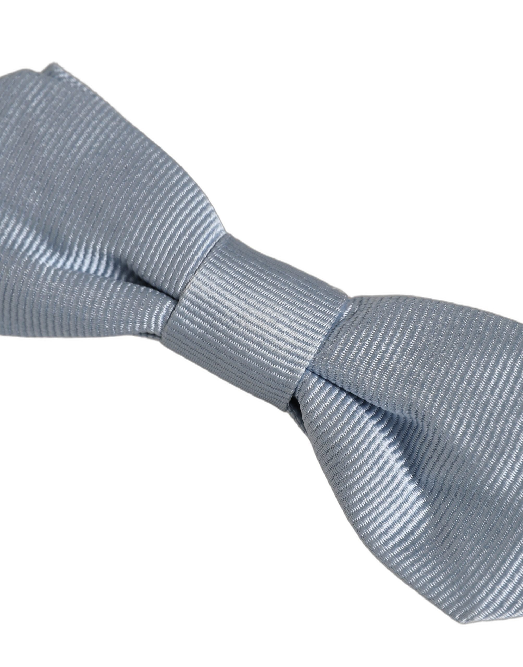 Dolce & Gabbana Herren Fliege aus Seide, Hellblau, Verstellbar
