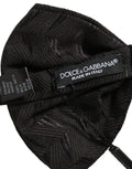 Dolce & Gabbana Herren Schwarze Gemusterte Verstellbare Hals-Papillon-Fliege