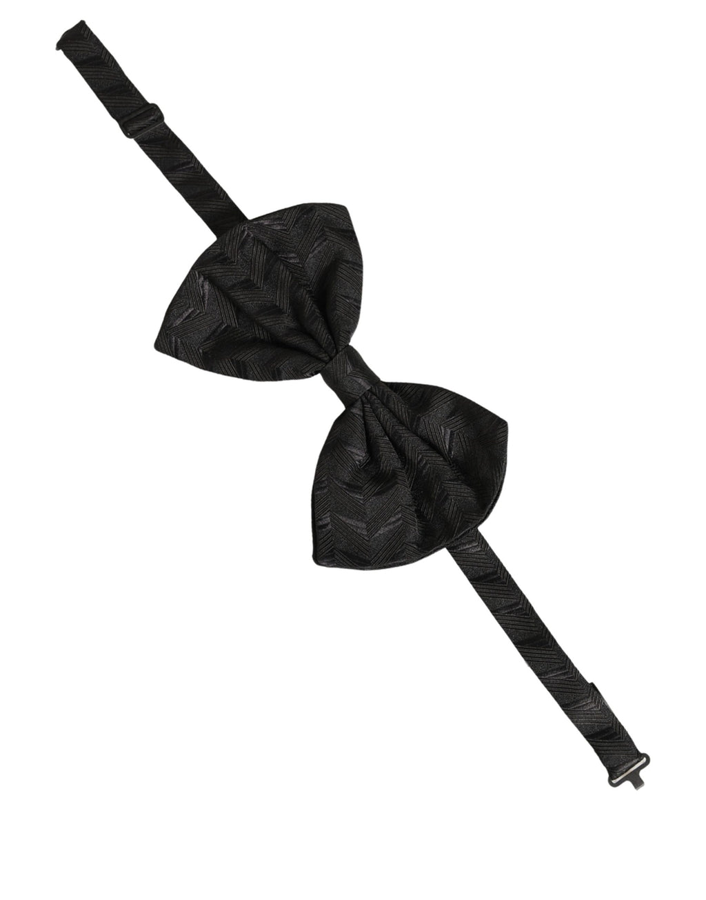 Dolce & Gabbana Herren Schwarze Gemusterte Verstellbare Hals-Papillon-Fliege