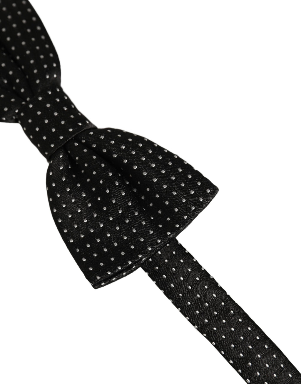 Dolce & Gabbana Herren Fliege Schwarz-Weiße Pünktchen, Verstellbar