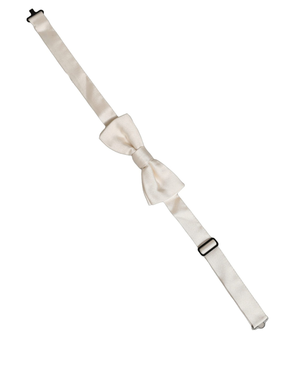 Dolce & Gabbana Herren Fliege aus 100% Seide, Off-White, verstellbar