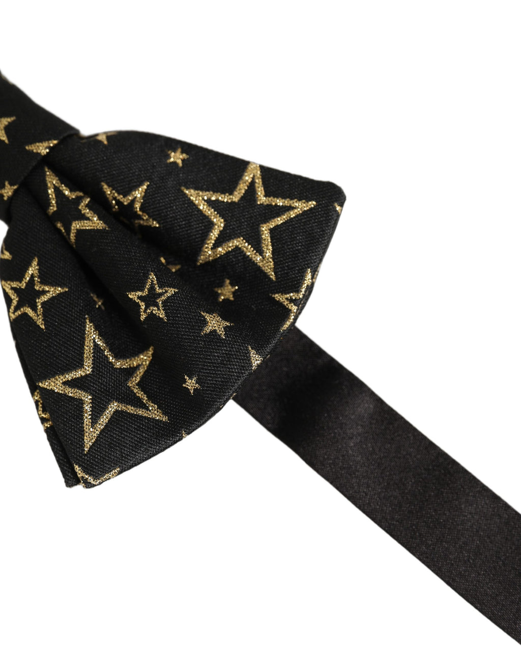 Dolce & Gabbana Herren Schwarzer Stern 100% Seide Verstellbare Krawatte Fliege