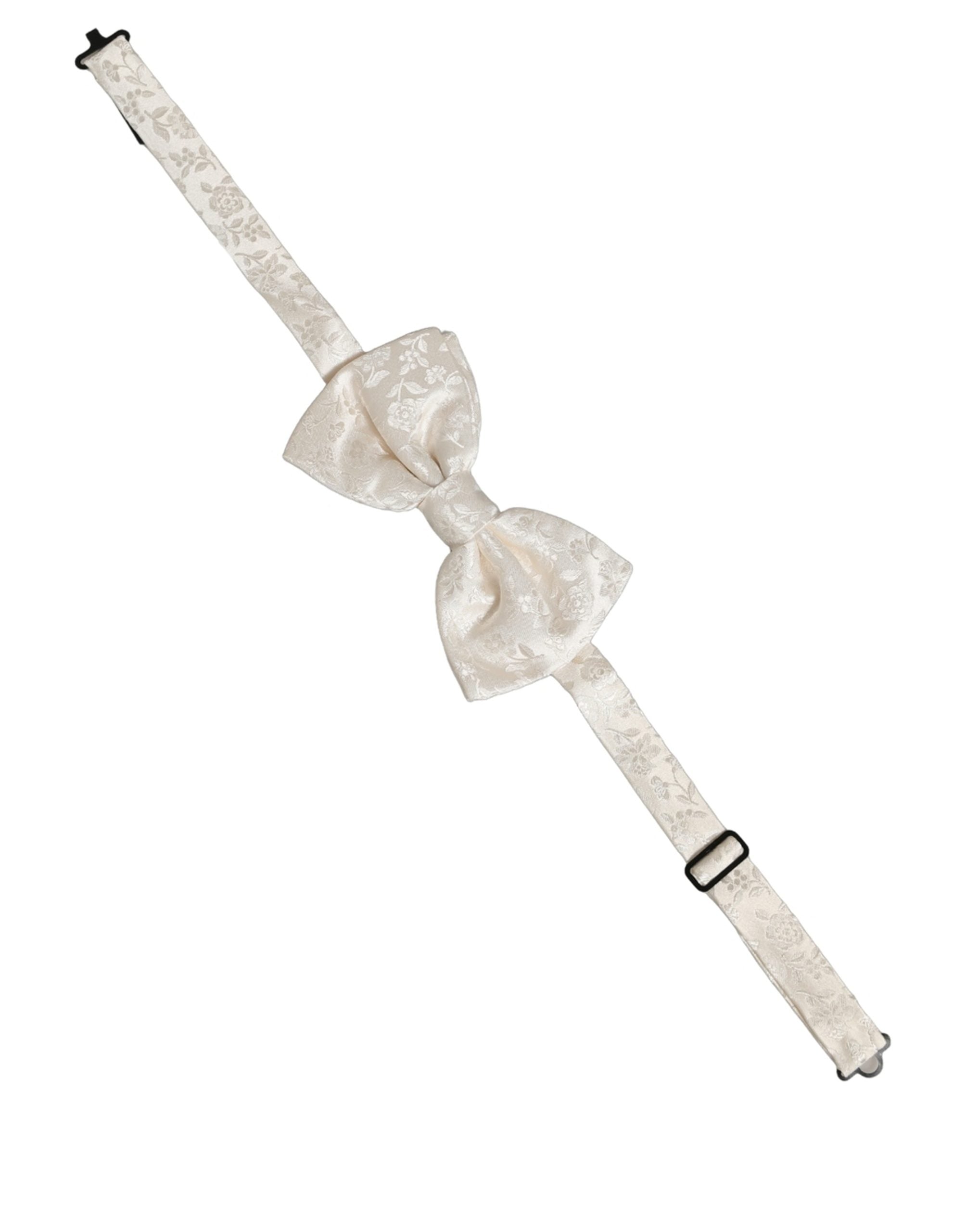 Dolce & Gabbana Herren Fliederfarbene Seiden-Fliege mit Blumenmuster, verstellbar