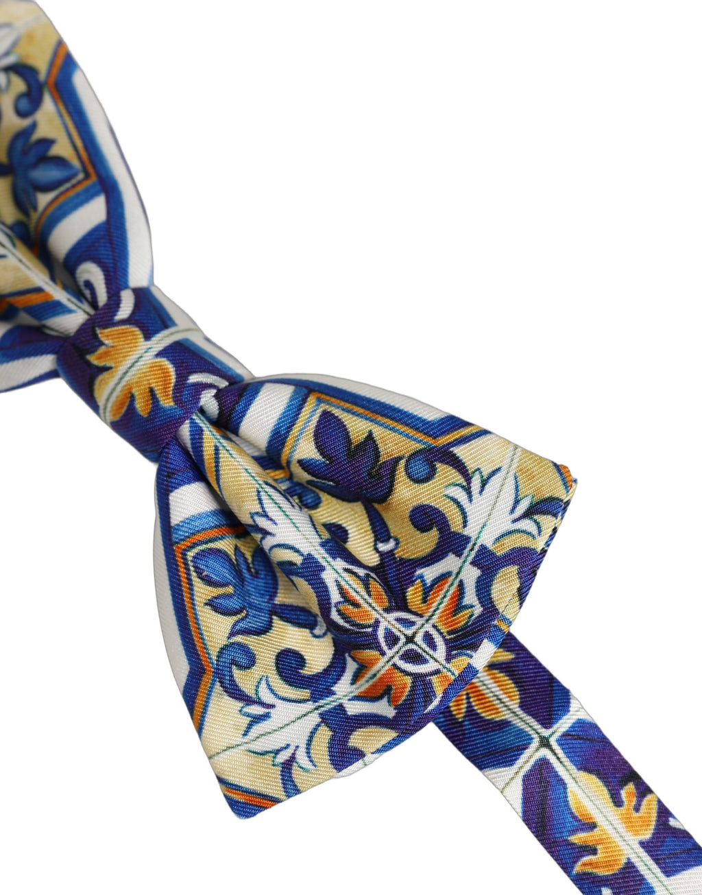 Dolce & Gabbana Herren Papillon-Fliege in Multicolor Majolica-Optik, verstellbar