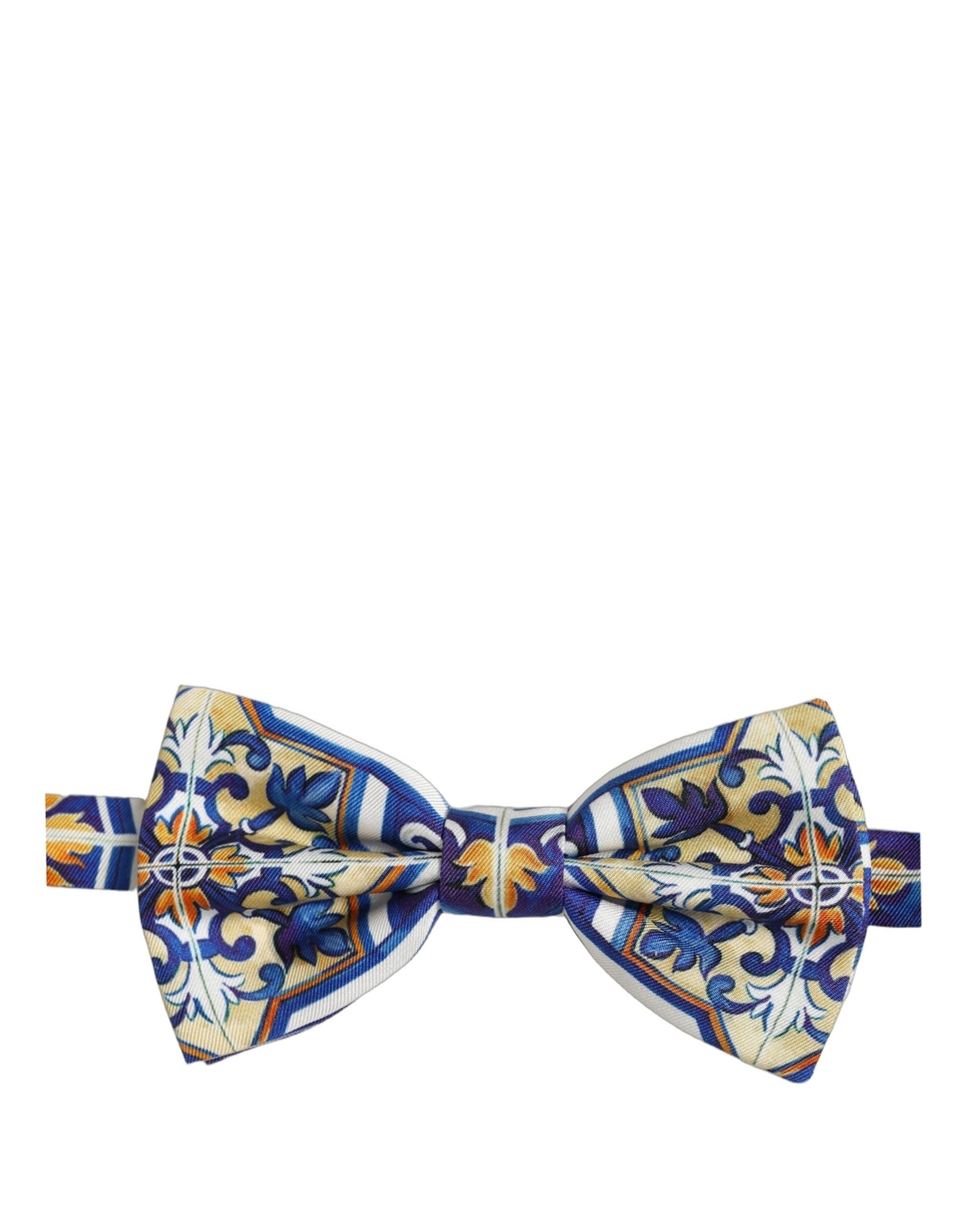 Dolce & Gabbana Herren Papillon-Fliege in Multicolor Majolica-Optik, verstellbar