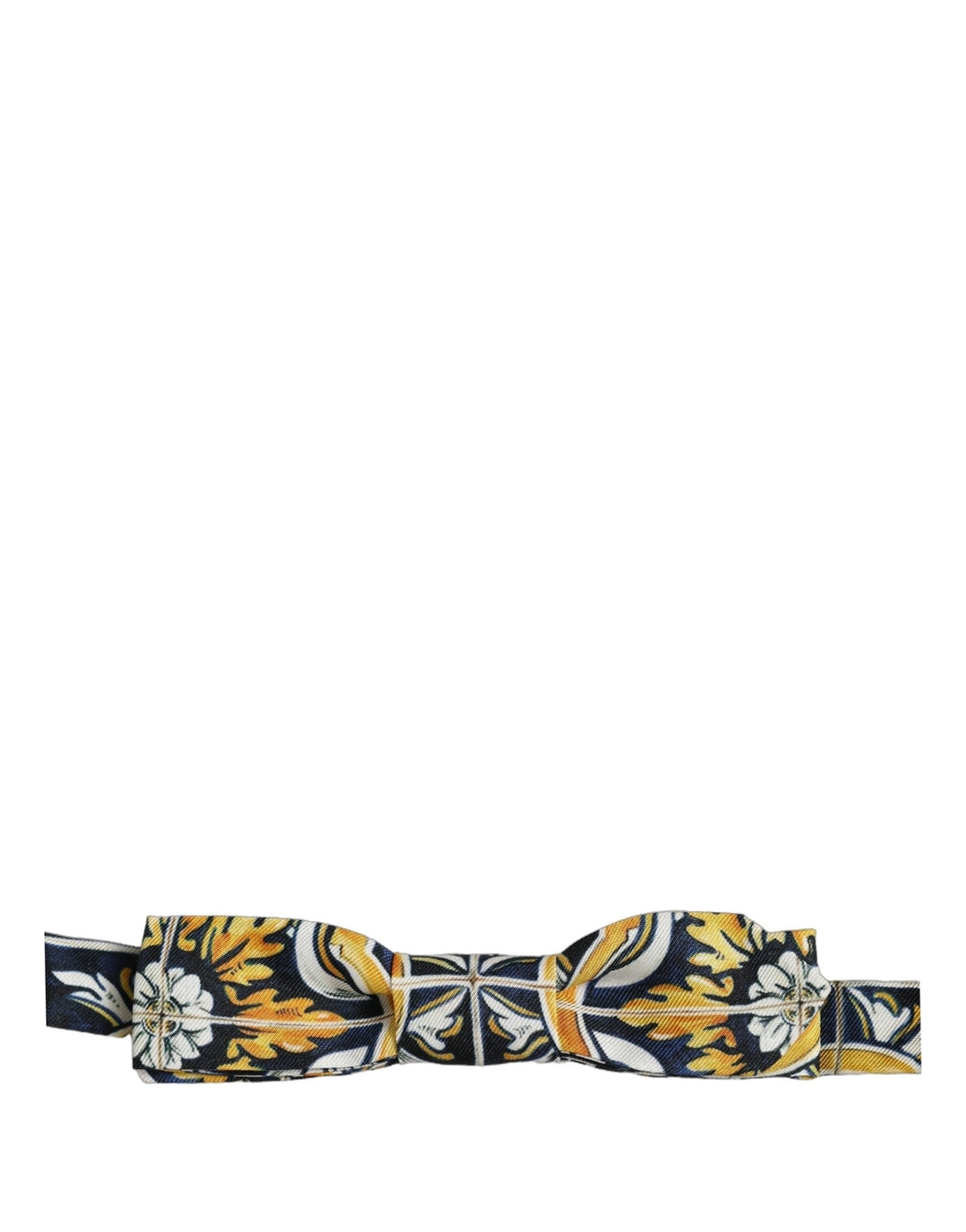 Dolce & Gabbana Verstellbare Papillon-Fliege im Multicolor-Damast-Stil