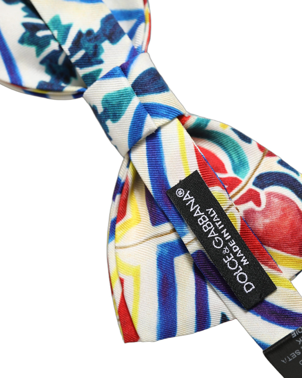 Dolce & Gabbana Herren Papillon-Fliege in Multicolor Majolica-Optik, verstellbar