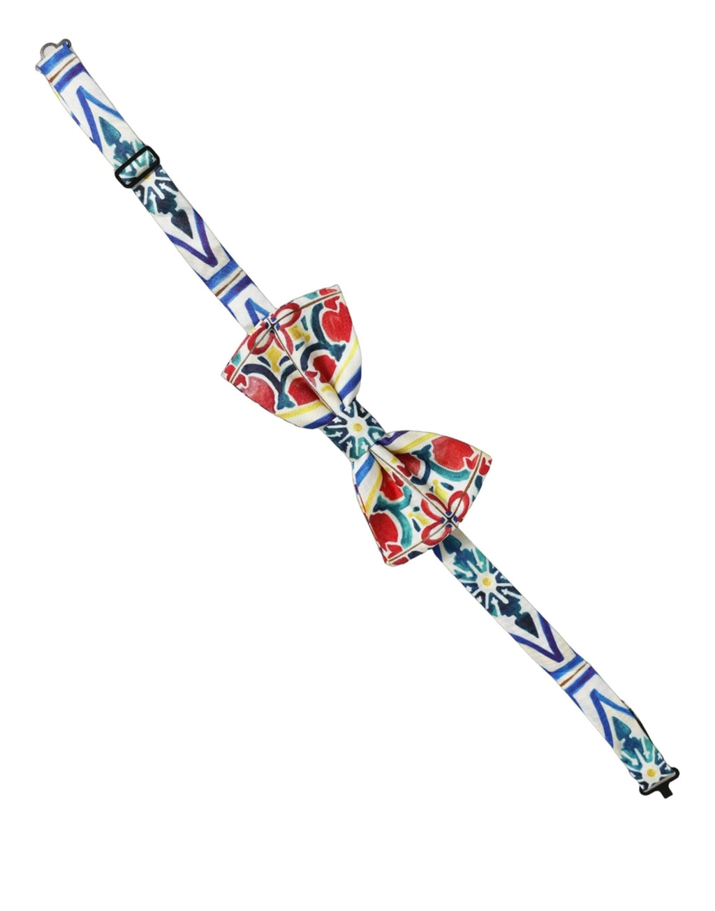 Dolce & Gabbana Herren Papillon-Fliege in Multicolor Majolica-Optik, verstellbar