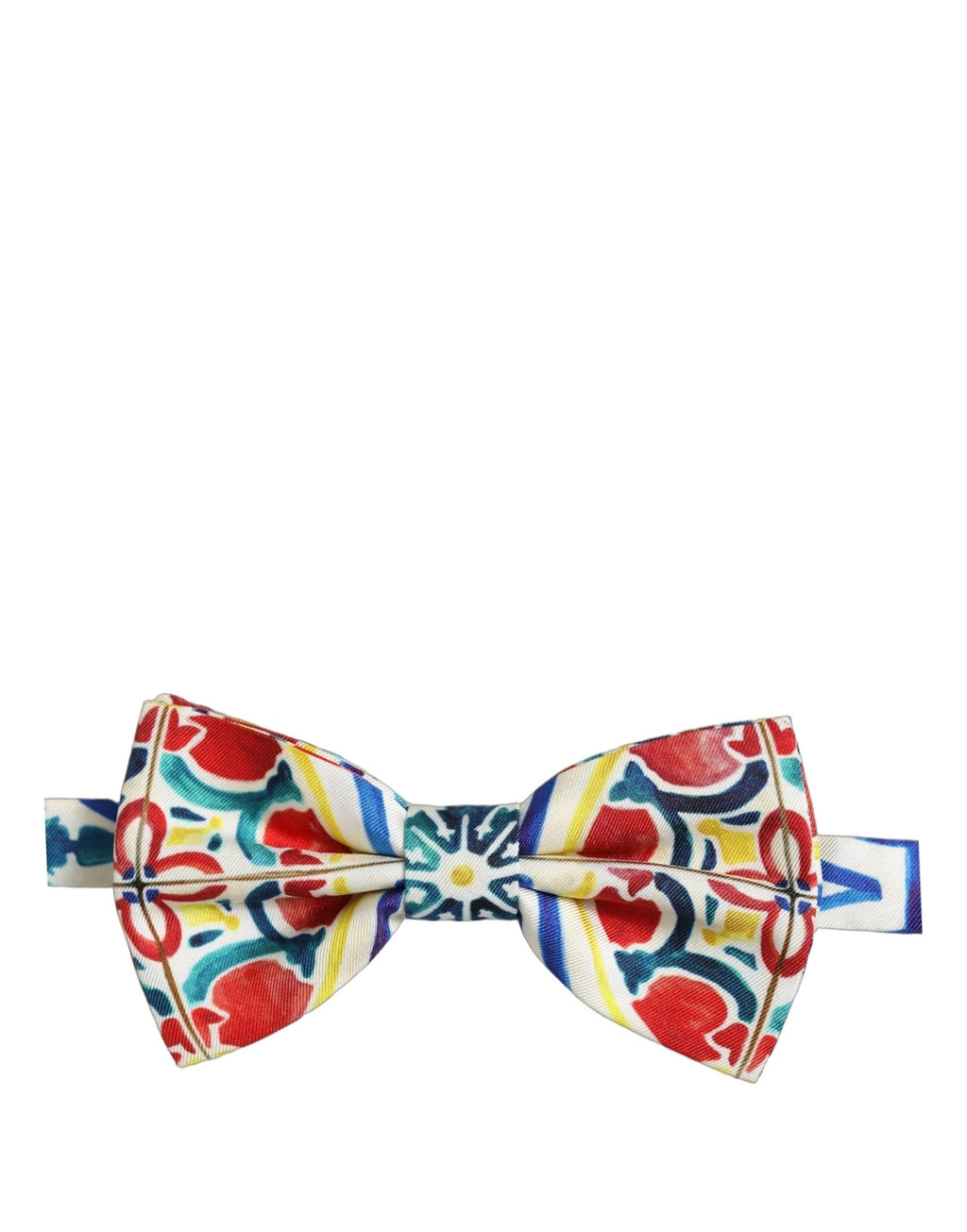 Dolce & Gabbana Herren Papillon-Fliege in Multicolor Majolica-Optik, verstellbar
