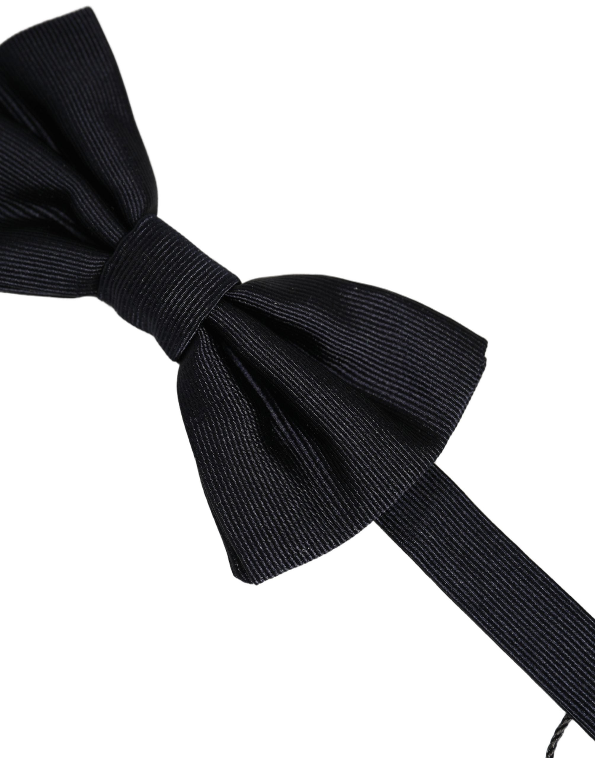 Dolce & Gabbana Herren Schwarze 100% Seide Verstellbare Krawatte Fliege