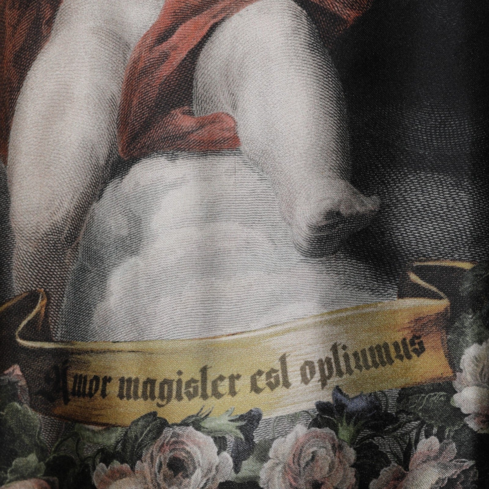 Dolce & Gabbana Schwarzer Kaschmir-Pullover mit Cherub-Print im Barockstil