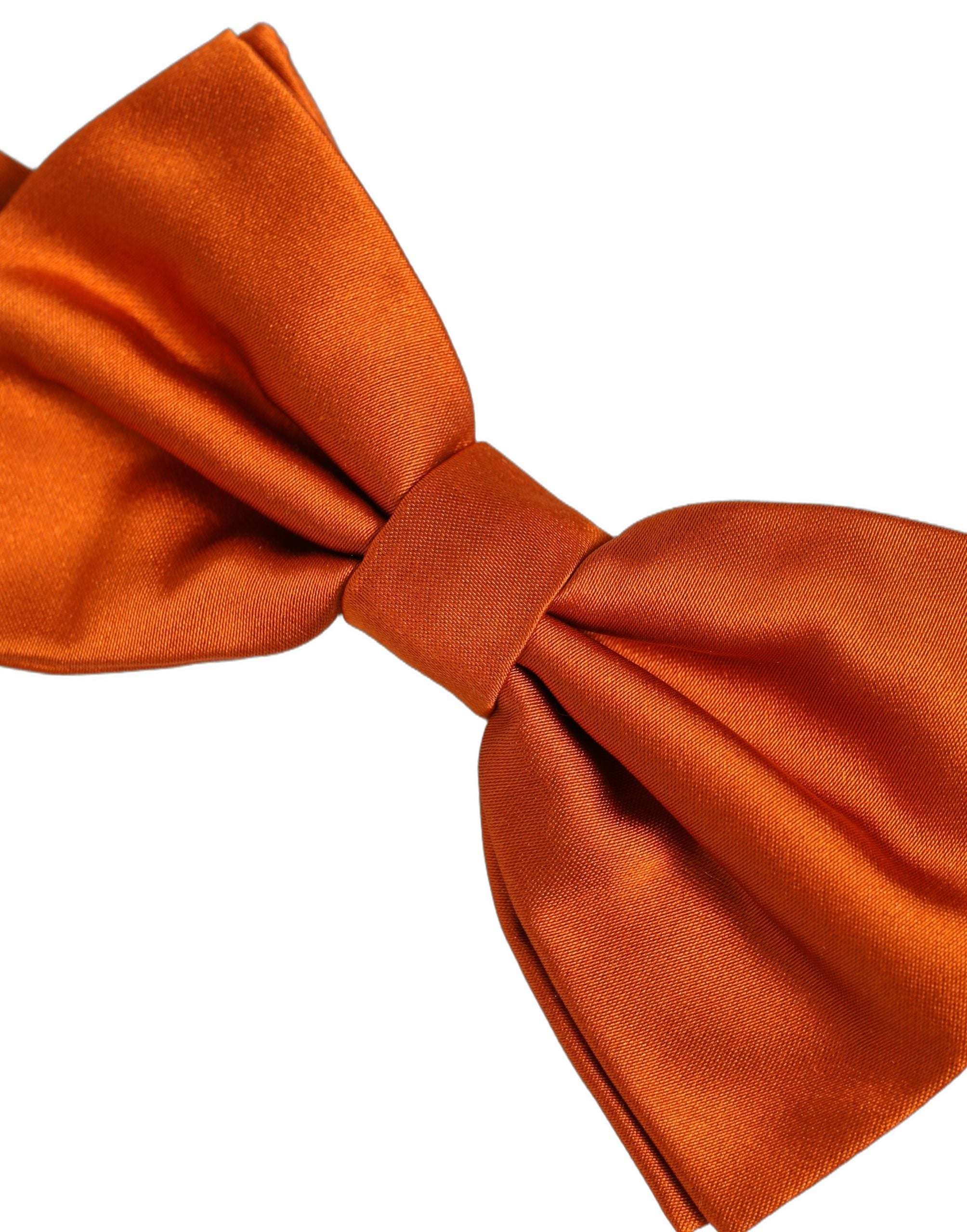 Dolce & Gabbana Herren Orange 100% Seide Verstellbare Krawatte Fliege