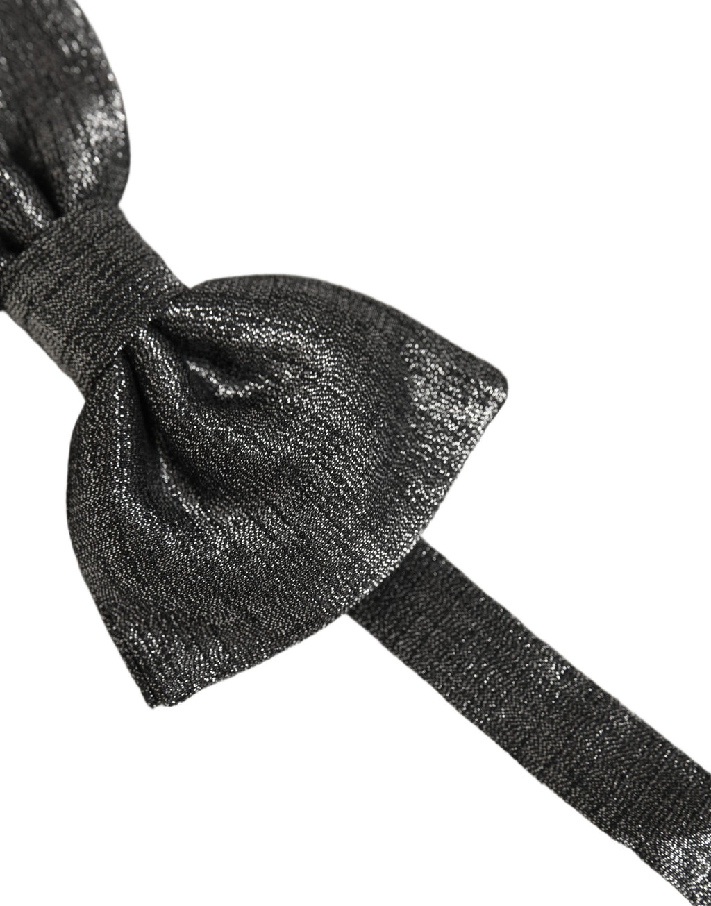 Dolce & Gabbana Herren Fliege aus Seide in Metallic-Schwarz, verstellbar
