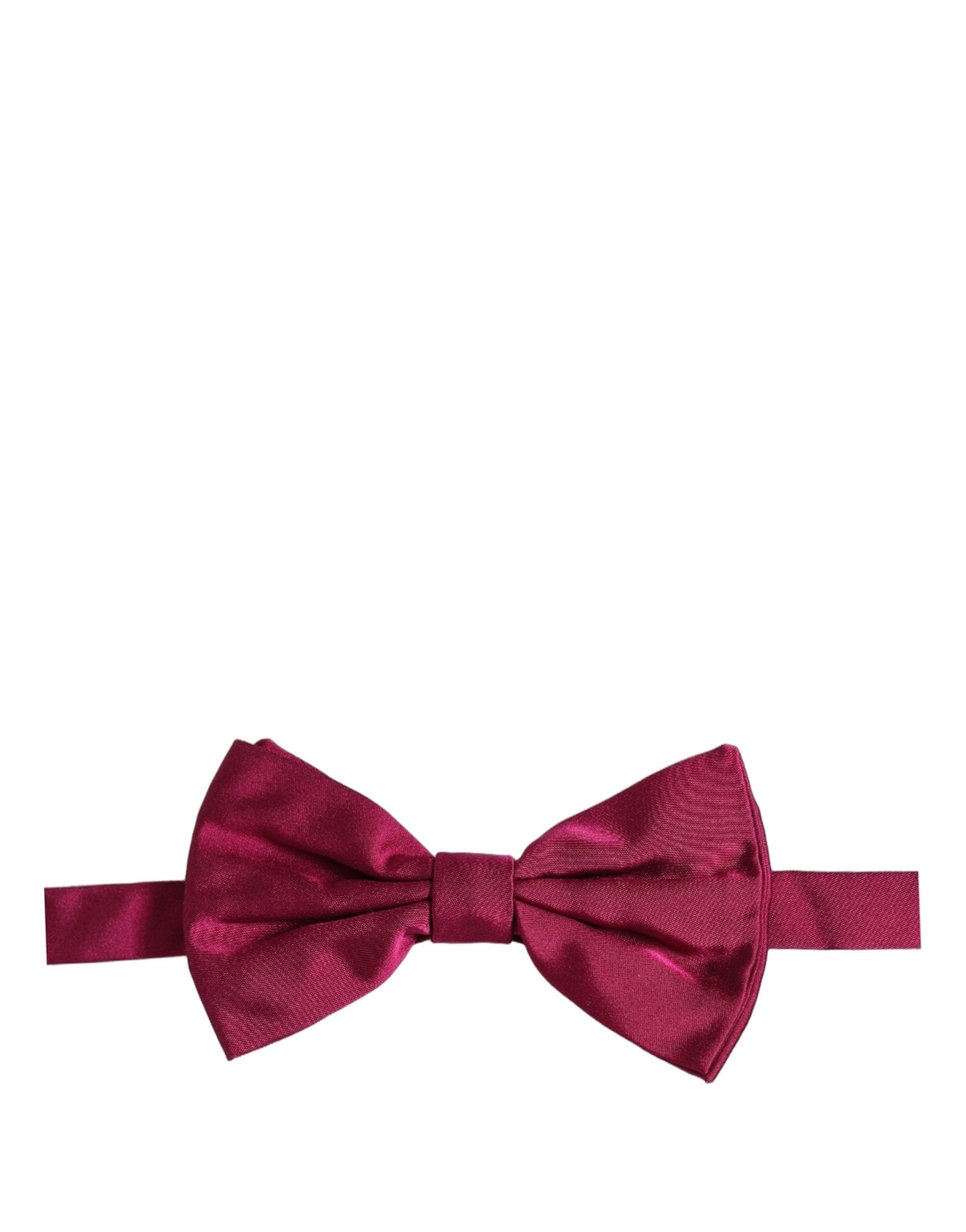 Dolce & Gabbana Herren Fliege aus burgunderroter Seide, verstellbar