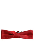 Dolce & Gabbana Herren-Papillon aus 100 % Seide in Rot, verstellbar
