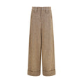 Brunello Cucinelli Beige Wollhose Oves Aries Casual Pants