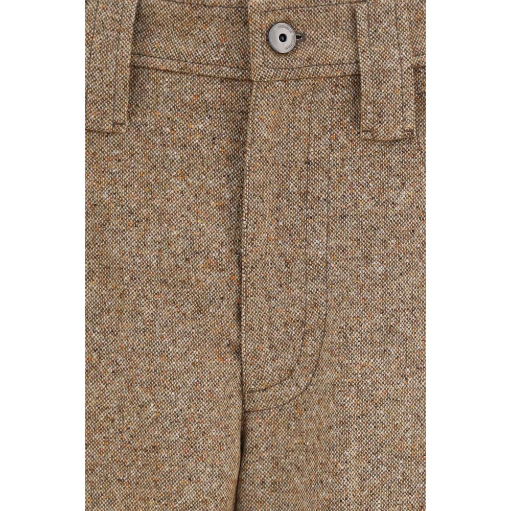 Brunello Cucinelli Beige Wollhose Oves Aries Casual Pants