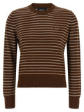 A.P.C. Brauner Baumwollcardigan