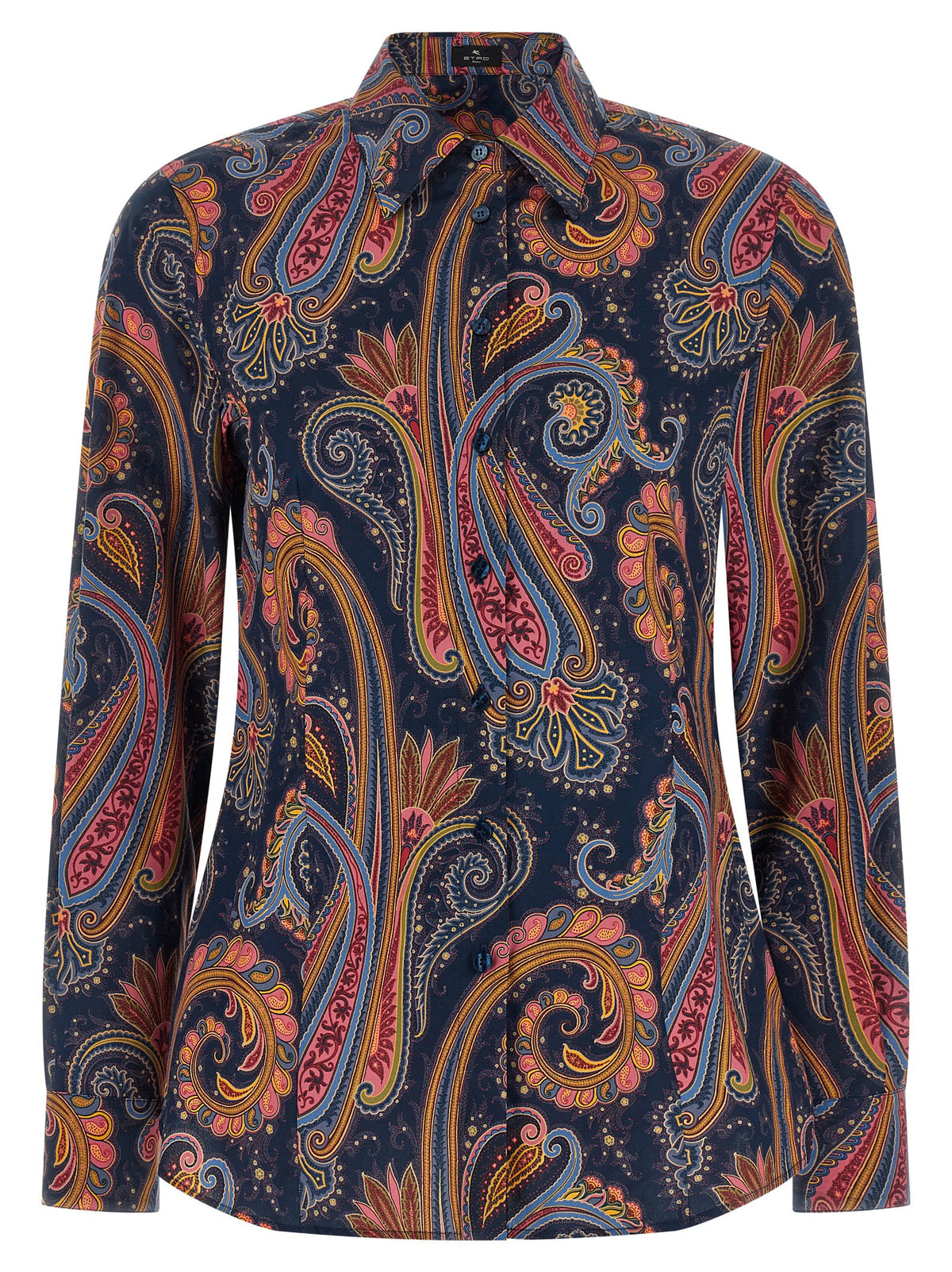Etro Blaue Baumwollbluse