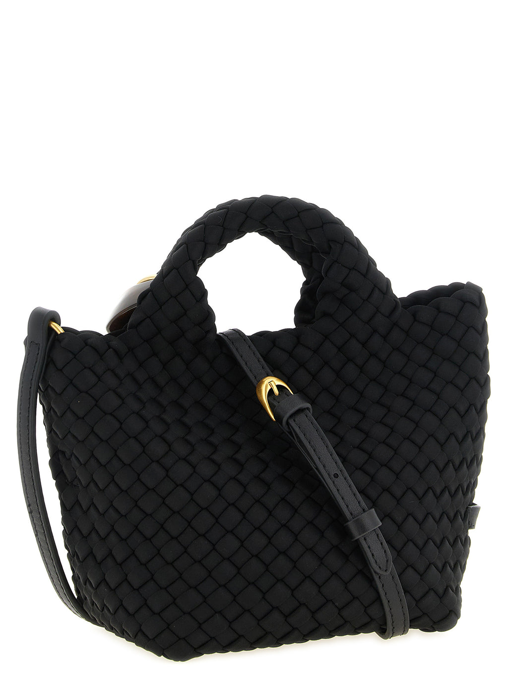 NAGHEDI Schwarze Nylon-Handtasche