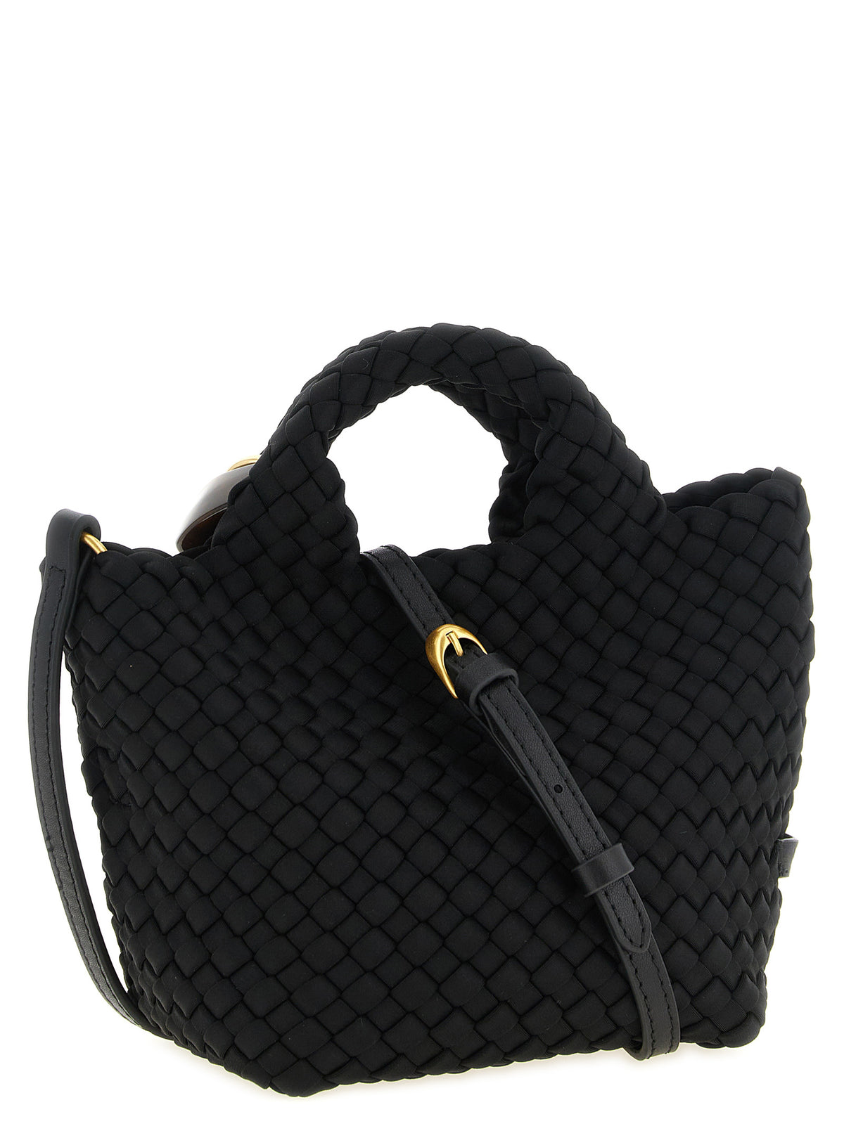 NAGHEDI Schwarze Nylon-Handtasche