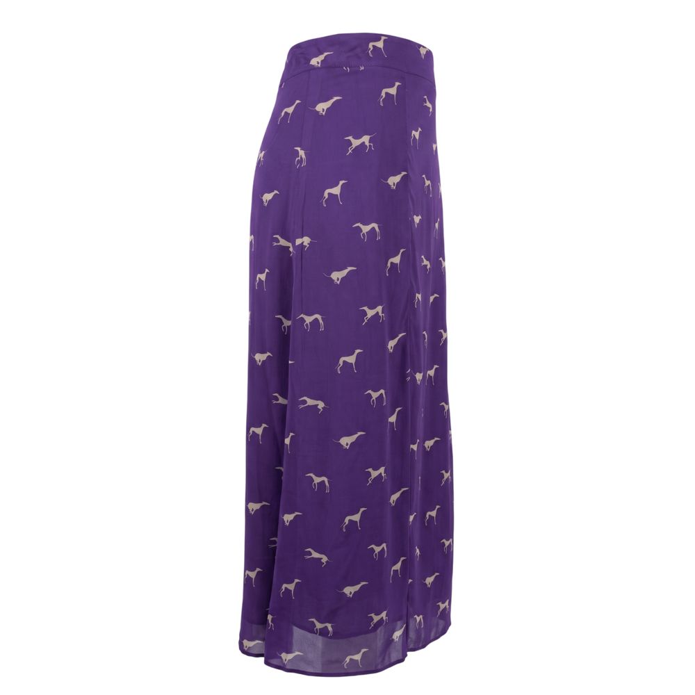Trussardi Jeans Lila Viskose Damenrock