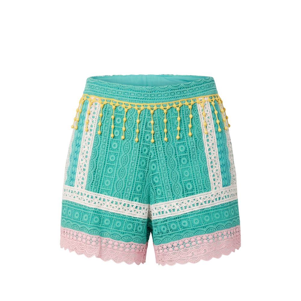 Trussardi Jeans Grüne Baumwollshorts für Damen