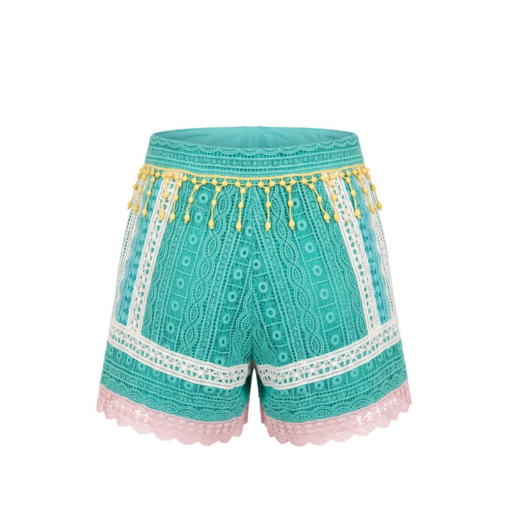 Trussardi Jeans Grüne Baumwollshorts für Damen