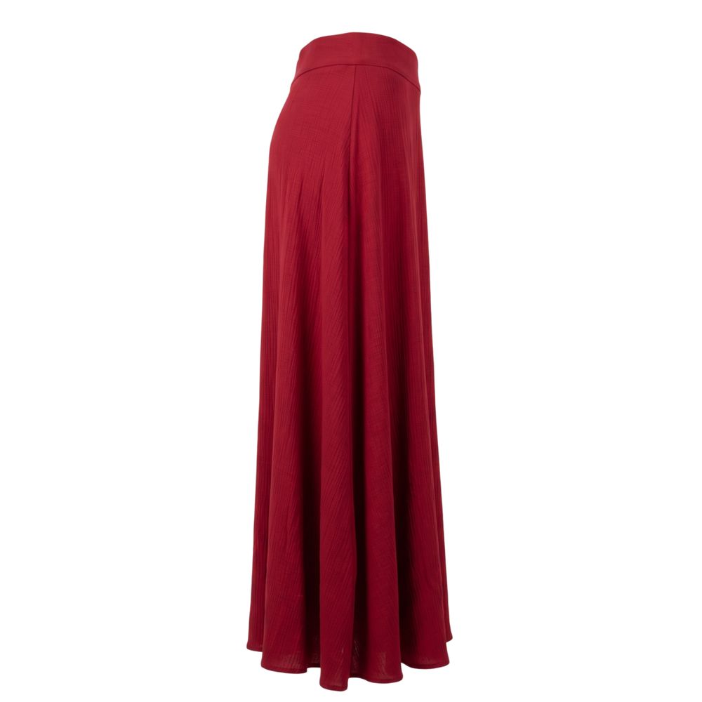 Trussardi Jeans Roter Damenrock aus Viskose