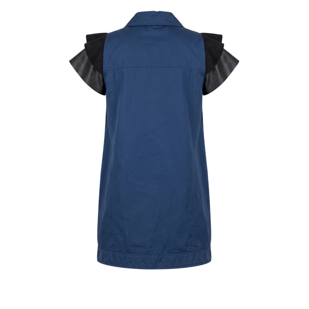 Trussardi Jeans Blaue Damenjacke aus Polyester