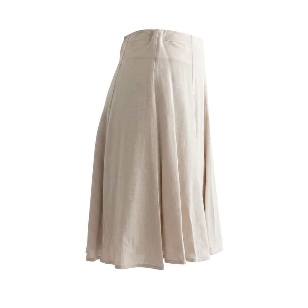 Trussardi Jeans Beige Viskose Damenrock
