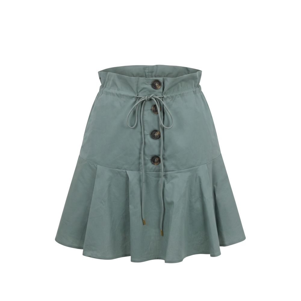 Trussardi Jeans Grüner Baumwollrock für Damen