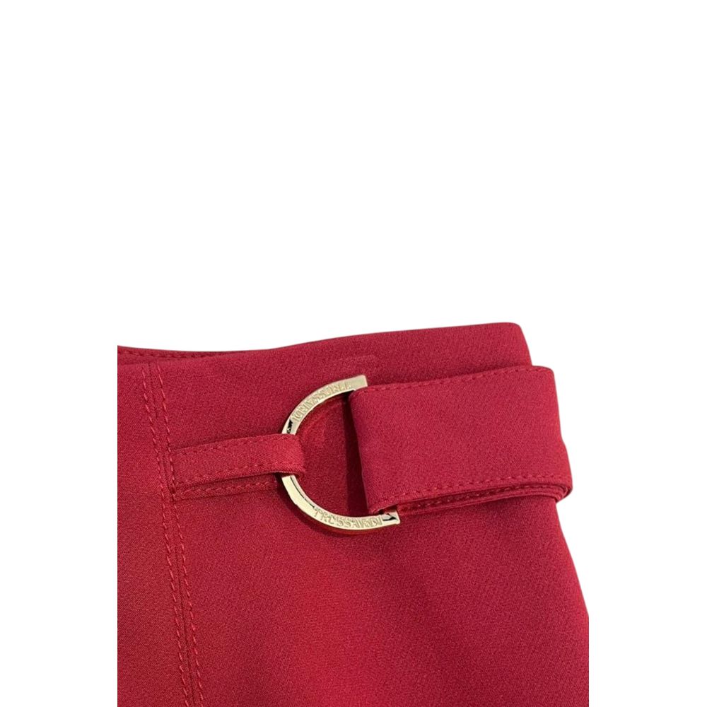 Trussardi Jeans Roter Polyester-Rock
