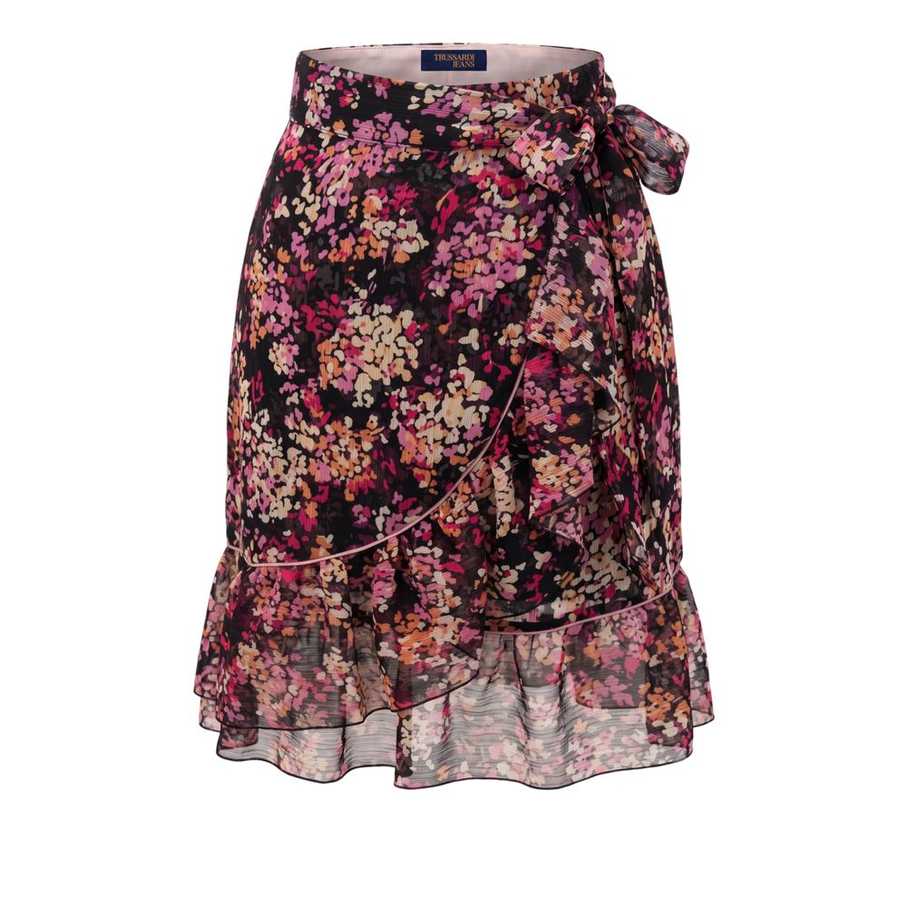 Trussardi Jeans Pink Polyester Damenrock