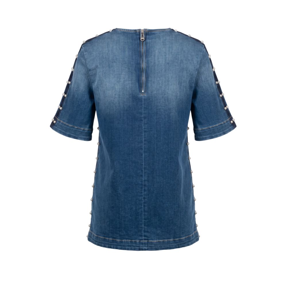 Trussardi Jeans Blaues Baumwollhemd für Frauen