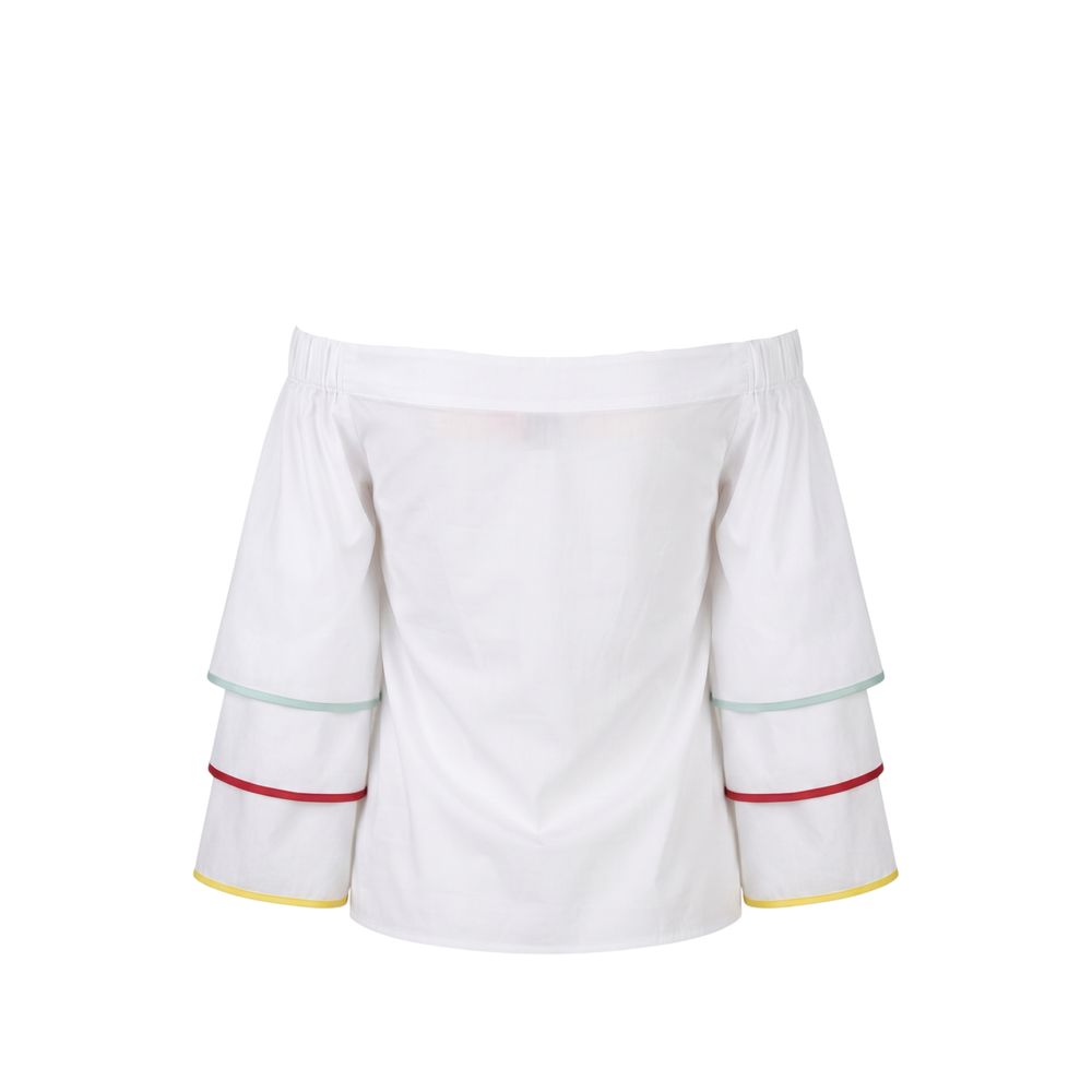 Trussardi Jeans Weißes Baumwoll-Damenhemd