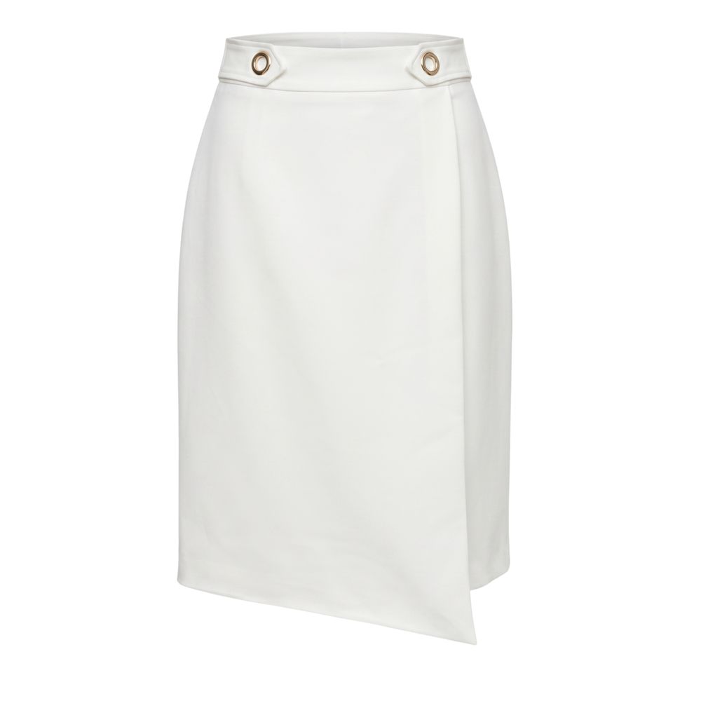 Trussardi Jeans Weißer Polyester Damenrock