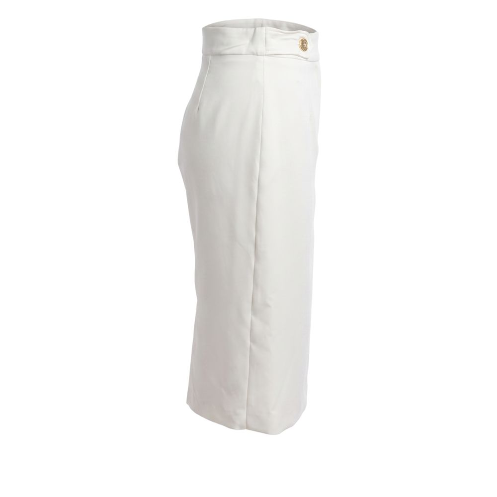 Trussardi Jeans Weißer Polyester Damenrock