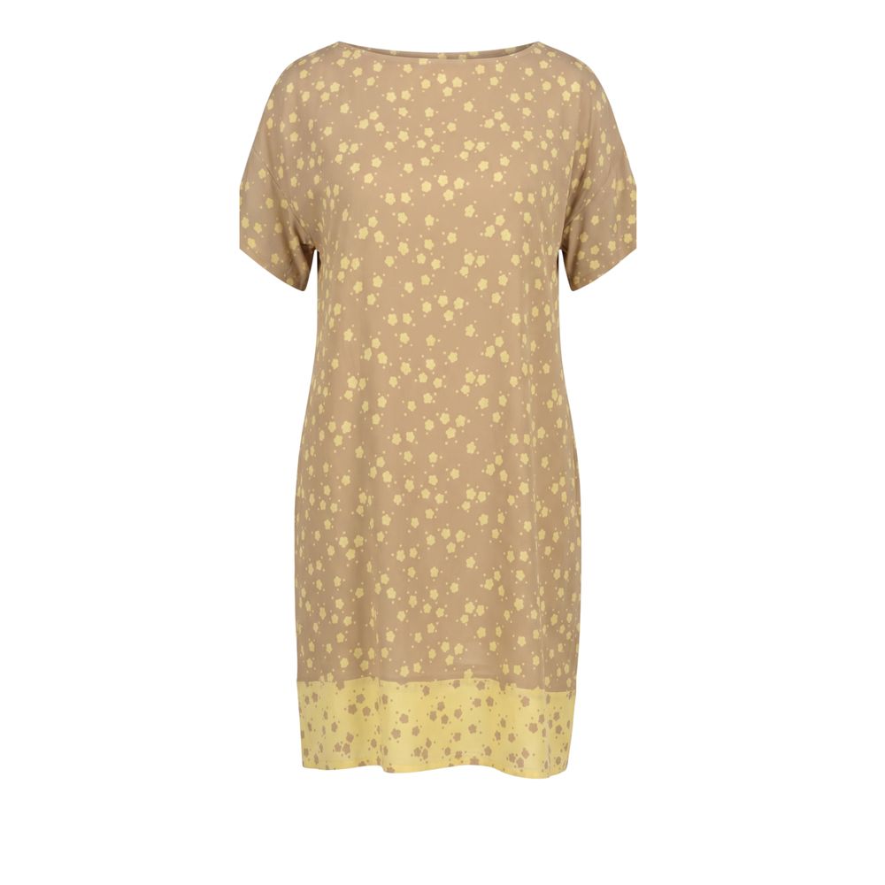 Trussardi Jeans Beige Viskose Damenkleid