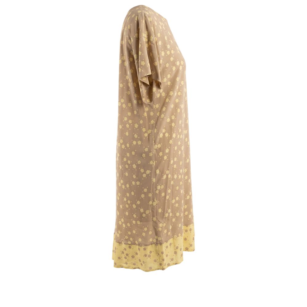 Trussardi Jeans Beige Viskose Damenkleid