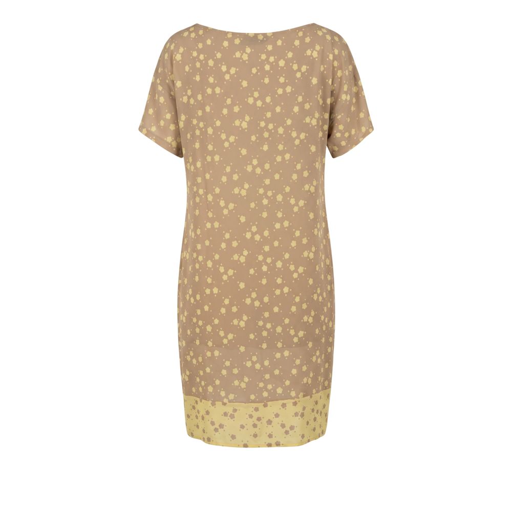 Trussardi Jeans Beige Viskose Damenkleid