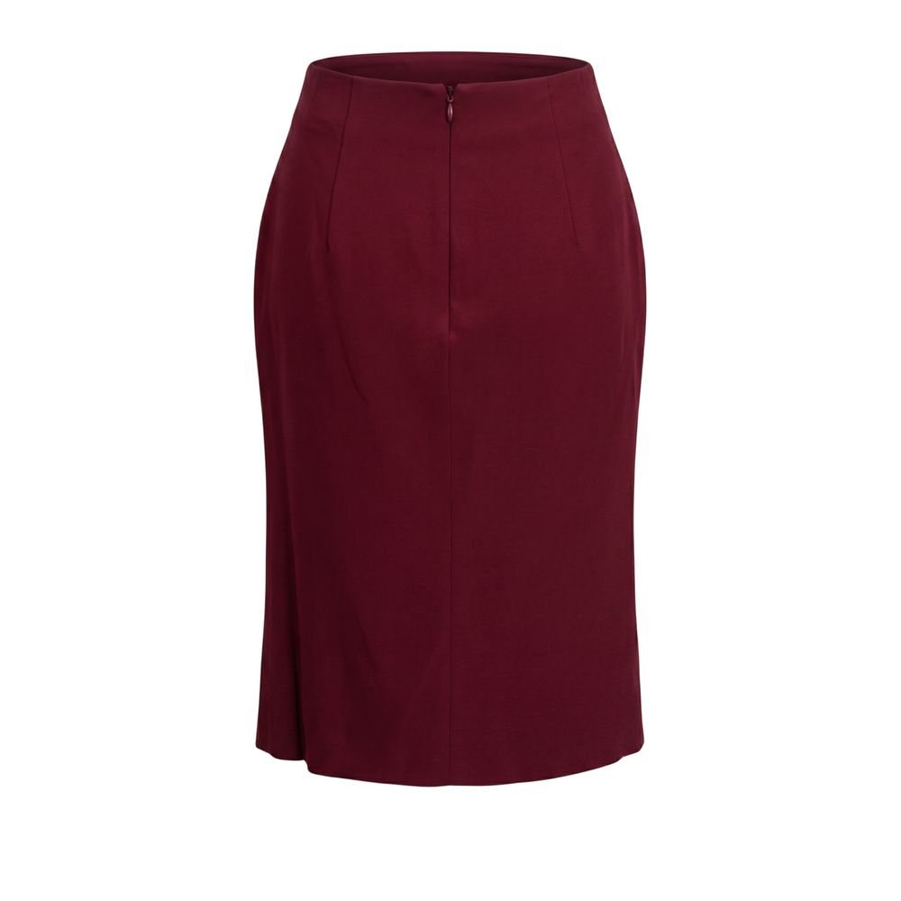 Trussardi Roter Bleistiftrock aus Acetat für Damen