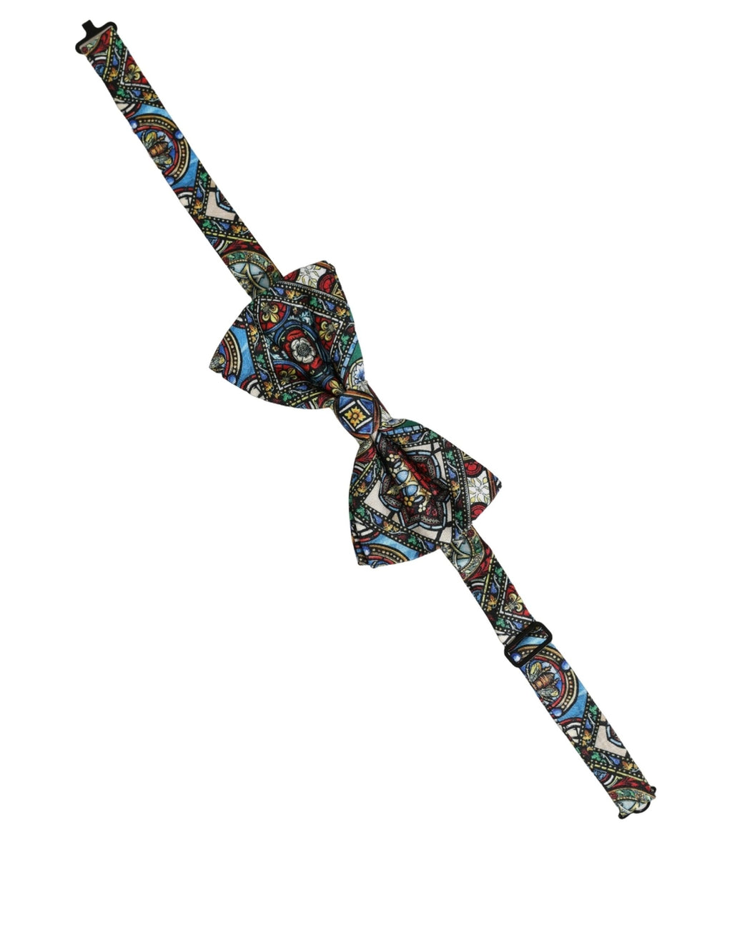 Dolce & Gabbana Herren Papillon-Fliege in Multicolor mit verstellbarem Nackenband aus Sizilien