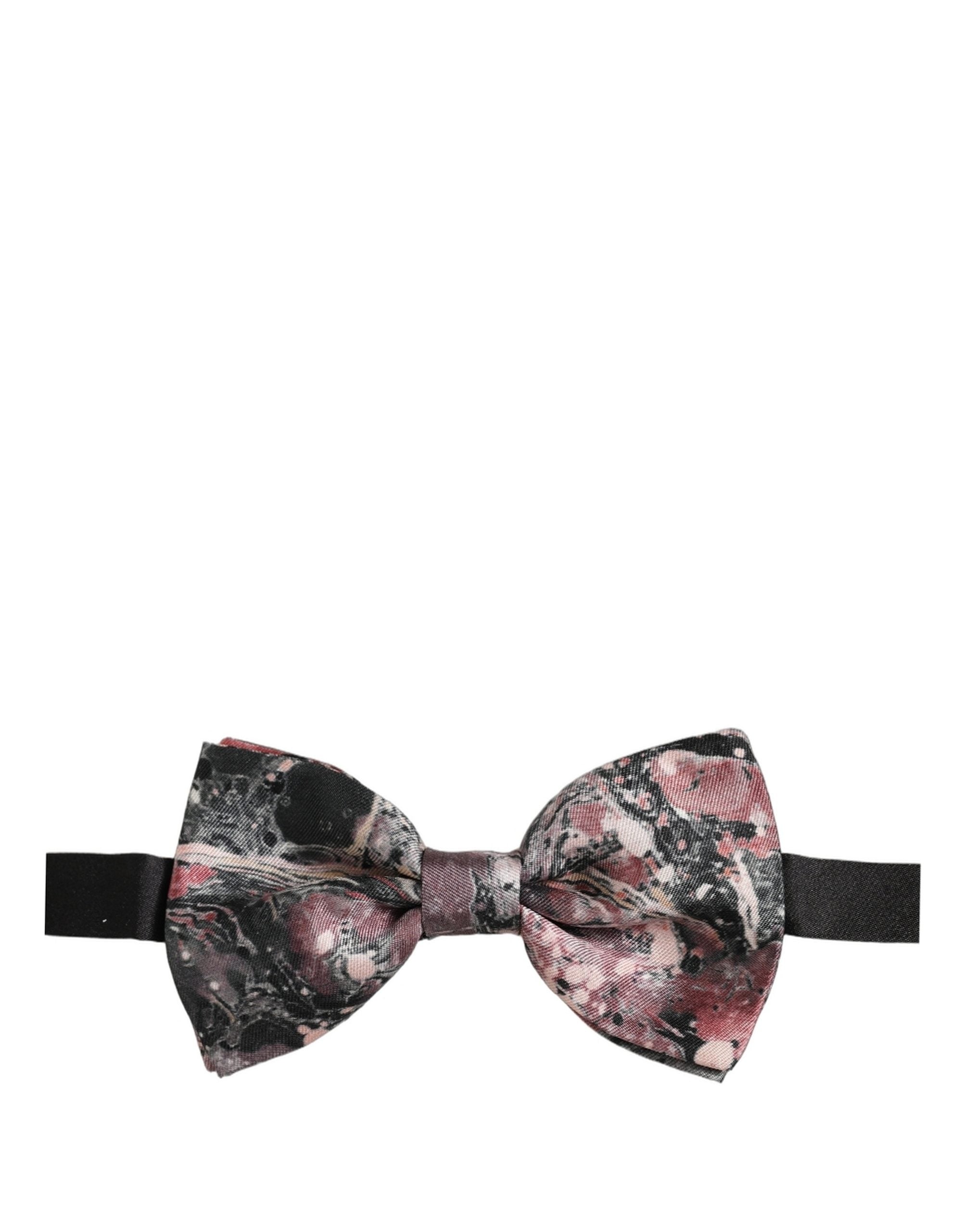 Dolce & Gabbana Multicolor Marmor Seiden Fliege mit verstellbarem Band