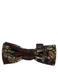 Dolce & Gabbana Mehrfarbige Blumen-Jacquard-Krawatte mit verstellbarem Band