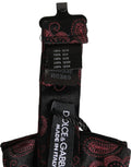 Dolce & Gabbana Burgunder Paisley Seiden-Fliege mit verstellbarem Band